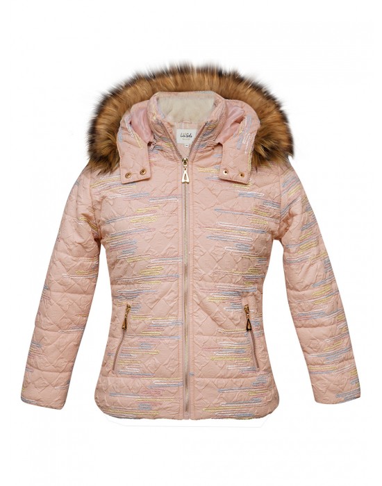Girls Jacket Quilted Coral Reef